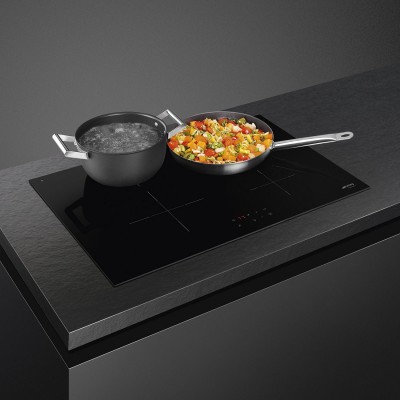 Smeg SI2741D  placa de inducción vitrocerámica negra de 75 cm