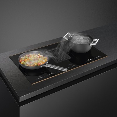 Smeg hobd682r1 piano cottura induzione cappa integrata 80 cm