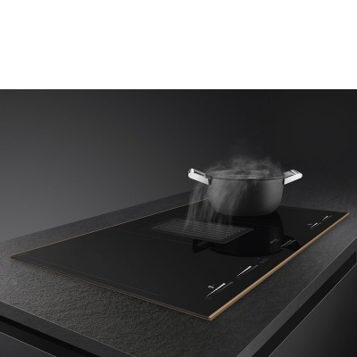 Smeg HOBD682R1  Induction stove integrated hood 80 cm