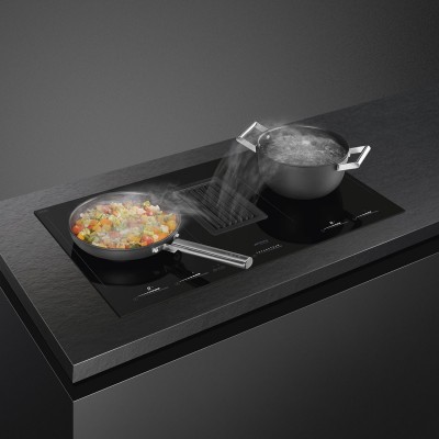 Smeg hobd682d1 piano cottura induzione cappa integrata 80 cm