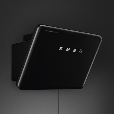 Smeg KFAB75BL 50's Style Wall mounted hood vent 75cm black