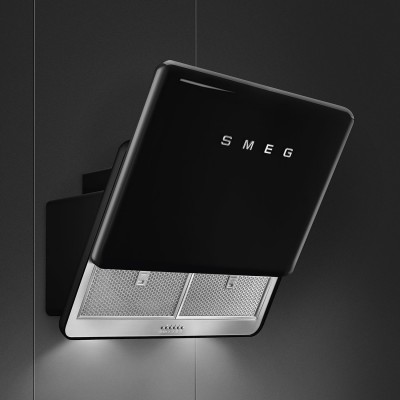 Smeg KFAB75BL 50's Style Wall mounted hood vent 75cm black