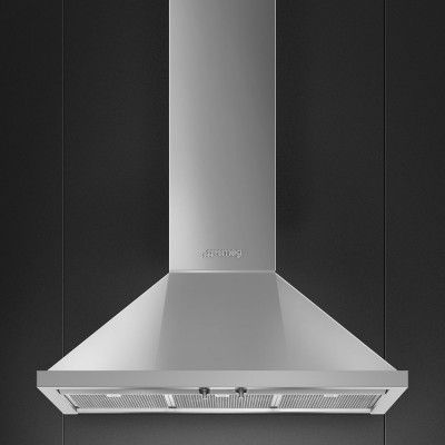 Smeg kpf9x Portofino cappa parete 90 cm acciaio inox