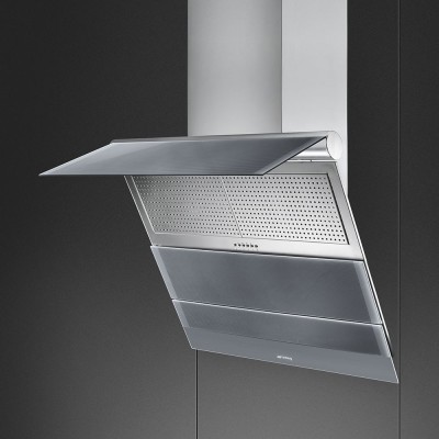 Smeg KTS75SCE2 Linea  Hotte murale inclinée 75 cm en acier inoxydable