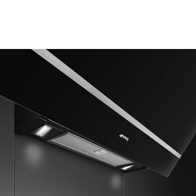 Smeg KV28N  Inclined wall mounted hood vent 80cm black glass