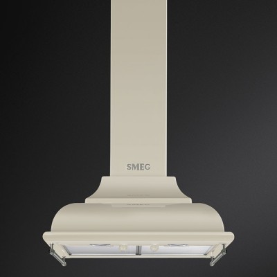 Smeg KC16POE Cortina cappa a parete 60 cm panna