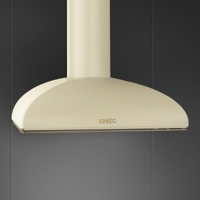 Smeg KS89POE Coloniale cappa a parete 90 cm panna