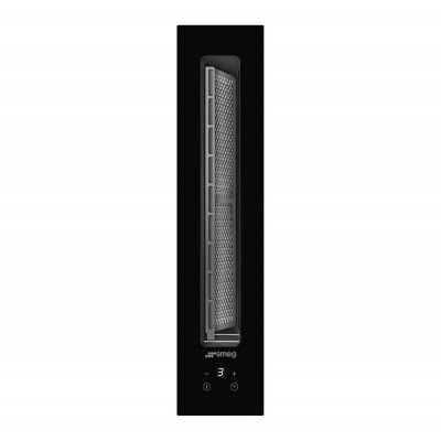 Smeg kdh12wld cappa domino da piano 12 cm vetro nero