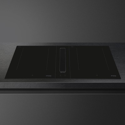 Smeg kdh12wld cappa domino da piano 12 cm vetro nero