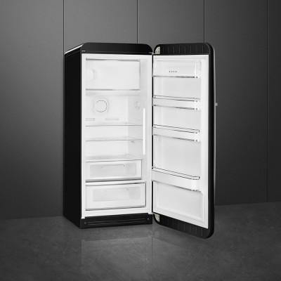 Smeg FAB28RBL5 50's Style  Einzeltür Kühlschrank schwarz H 153cm