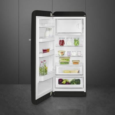 Smeg FAB28LBL5 50's Style  Einzeltür Kühlschrank schwarz H 153cm