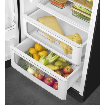 Smeg FAB28LBL5 50's Style  Einzeltür Kühlschrank schwarz H 153cm