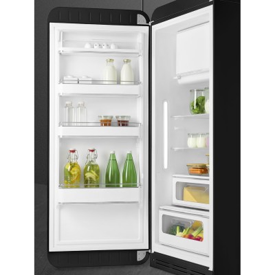 Smeg FAB28LBL5 50's Style  Einzeltür Kühlschrank schwarz H 153cm
