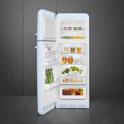 Smeg fab30lpb5 frigorifero + freezer libera installazione  azzurro