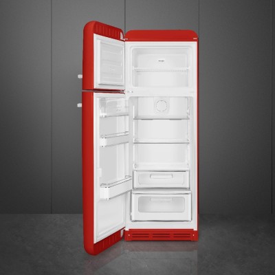 Smeg FAB30LRD5  Refrigerator + red free-standing freezer