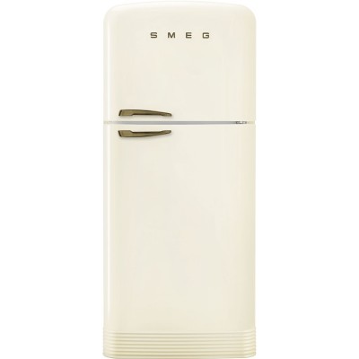 Smeg FAB50RCRB5  Kühlschrank + cremefarbener freistehender Gefrierschrank