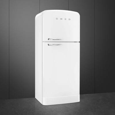Smeg FAB50RWH5  Refrigerator + white free-standing freezer