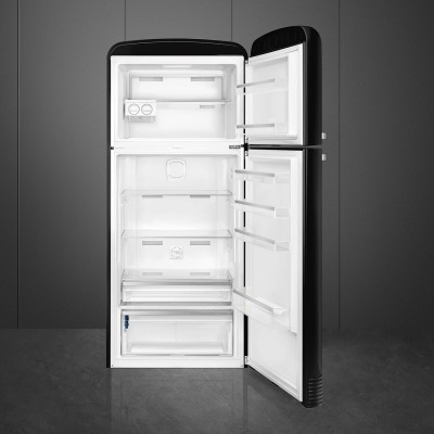 Smeg FAB50RBL5  Refrigerator + black free-standing freezer