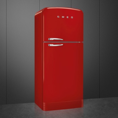 Smeg FAB50RRD5  Refrigerator + red free-standing freezer