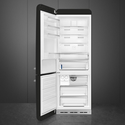 Smeg FAB38LBL5  Kühlschrank + schwarzer freistehender Gefrierschrank H 205 cm