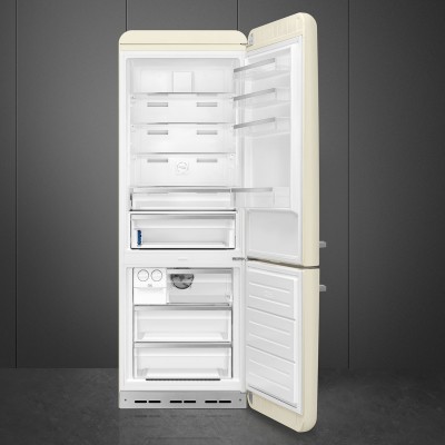 Smeg FAB38RCR5  Refrigerator + cream freestanding freezer h 205 cm