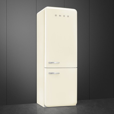 Smeg FAB38RCR5  Kühlschrank + cremefarbener freistehender Gefrierschrank, H 205 cm