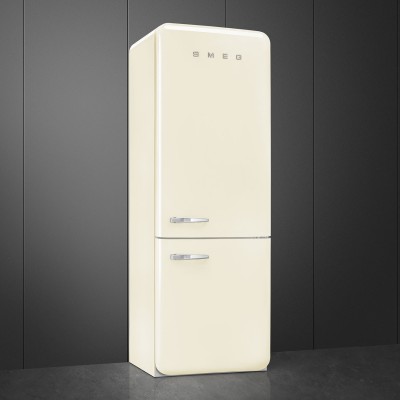 Smeg FAB38RCR5  Refrigerator + cream freestanding freezer h 205 cm