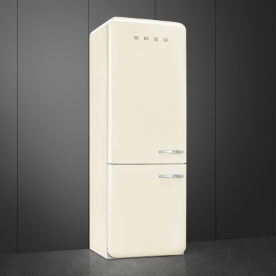 Smeg fab38lcr5 frigorifero + freezer libera installazione  panna h 205 cm
