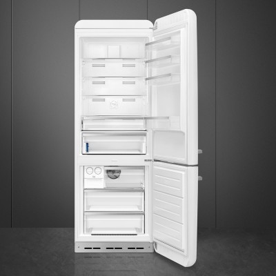 Smeg FAB38RWH5  Kühlschrank + weißer freistehender Gefrierschrank H 205 cm
