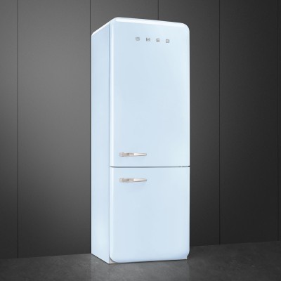 Smeg FAB38RPB5  Kühlschrank + blauer freistehender Gefrierschrank H 205 cm
