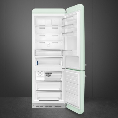 Smeg FAB38RPG5  Refrigerator + green freestanding freezer h 205 cm