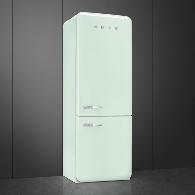 Smeg FAB38RPG5  Refrigerator + green freestanding freezer h 205 cm