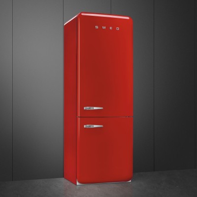 Smeg FAB38RRD5  réfrigérateur congélateur autoportant rouge h 205 cm
