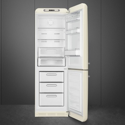 Smeg FAB32RCR5  Refrigerator + cream freestanding freezer h 196 cm