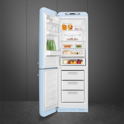 Smeg FAB32LPB5  Refrigerator + blue free-standing freezer h 196 cm