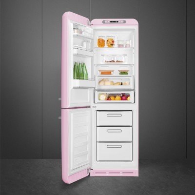 Smeg FAB32LPK5  Refrigerator + pink freestanding freezer h 196 cm