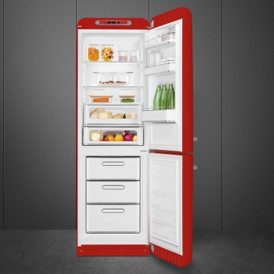 Smeg FAB32RRD5  Refrigerator + red freestanding freezer h 196 cm
