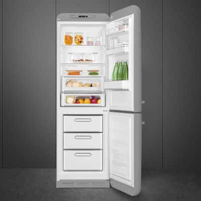Smeg FAB32RSV5  Kühlschrank + grauer freistehender Gefrierschrank H 196 cm