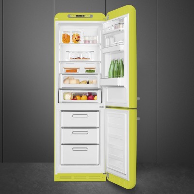 Smeg FAB32RLI5  Refrigerator + green freestanding freezer h 196 cm