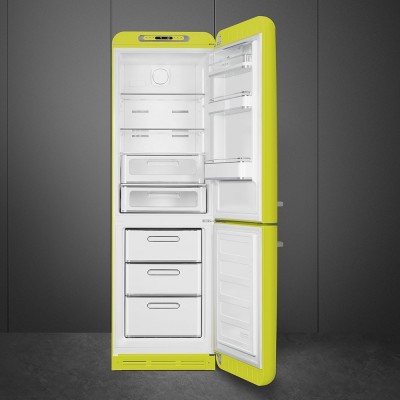 Smeg FAB32RLI5  Refrigerator + green freestanding freezer h 196 cm