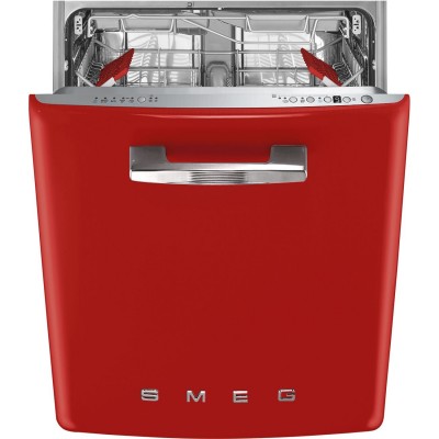 Smeg STFABRD3 50's Style lavavajillas compacto empotrado desaparición parcial rojo