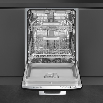 Smeg STFABWH3 50's Style Built-in dishwasher partial disappearance white