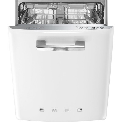 Smeg STFABWH3 50's Style Built-in dishwasher partial disappearance white