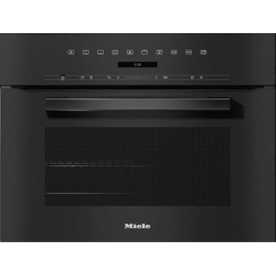 Horno multifunción compacto Miele h 7244 B 45 cm cristal negro