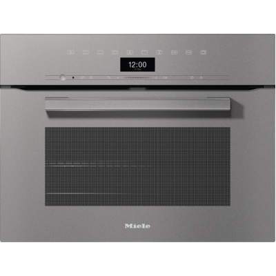 Miele h 7440 b compact multifunction oven 45 cm gray glass