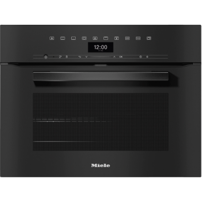 Miele h 7440 b compact multifunction oven 45 cm black glass