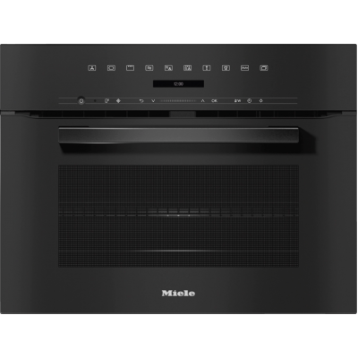 Piekarnik mikrofalowy do zabudowy Miele h 7240 bm 45 cm, szkło czarne