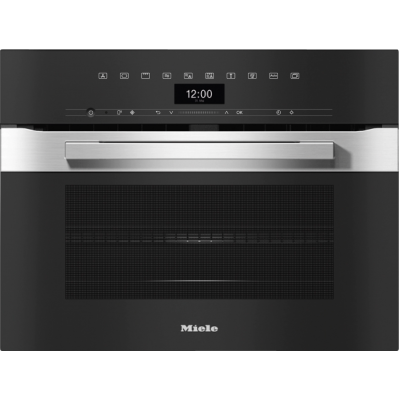 Four micro-ondes combiné encastrable Miele h 7440 bm 45 cm noir