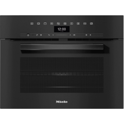 Miele H 7440 BM Einbau-Mikrowelle Kombi-Backofen 45 cm Schwarzglas