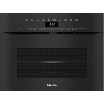 Miele h 7440 bmx built-in combined microwave oven 45 cm black glass